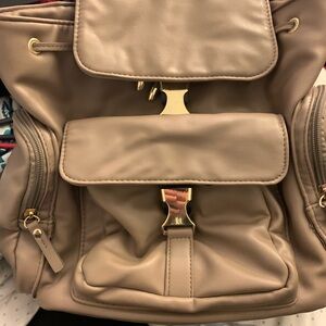RACHEL Rachel Roy Tan and Gold Backpack